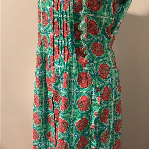 Banjanan Green Floral Sleeveless Maxi Dress Large - Picture 4 of 8